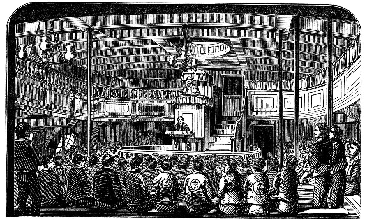 1848年、ロンドンのウーリッジにある刑務所のハルクウォリアーに乗ったチャペル 作： 不明