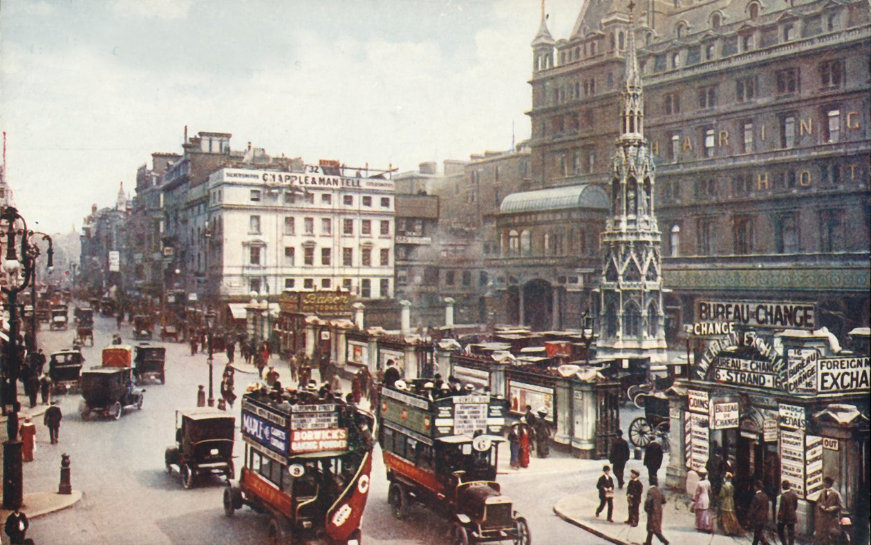 チャリング・クロスとストランド、ロンドン、c1910。 作： 不明