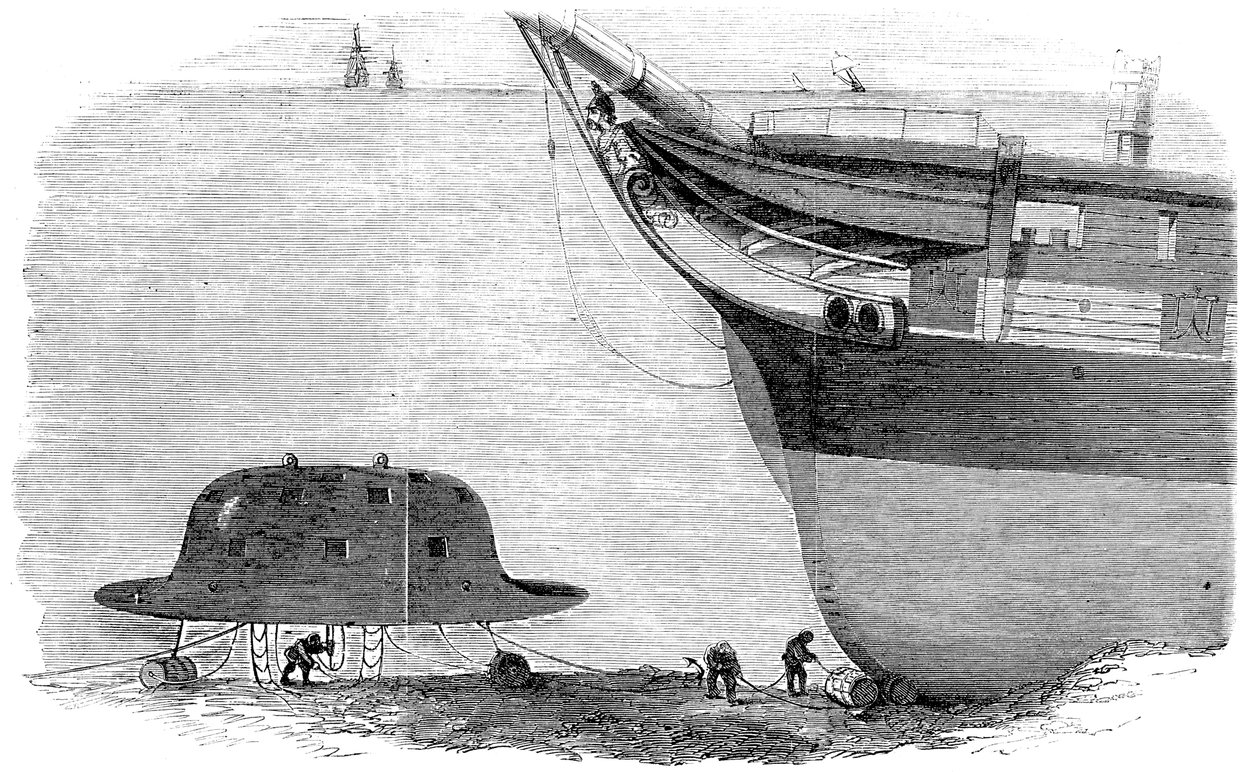 チャールズバベッジが1840年のダイビングベルのデザインを提案 作： 不明