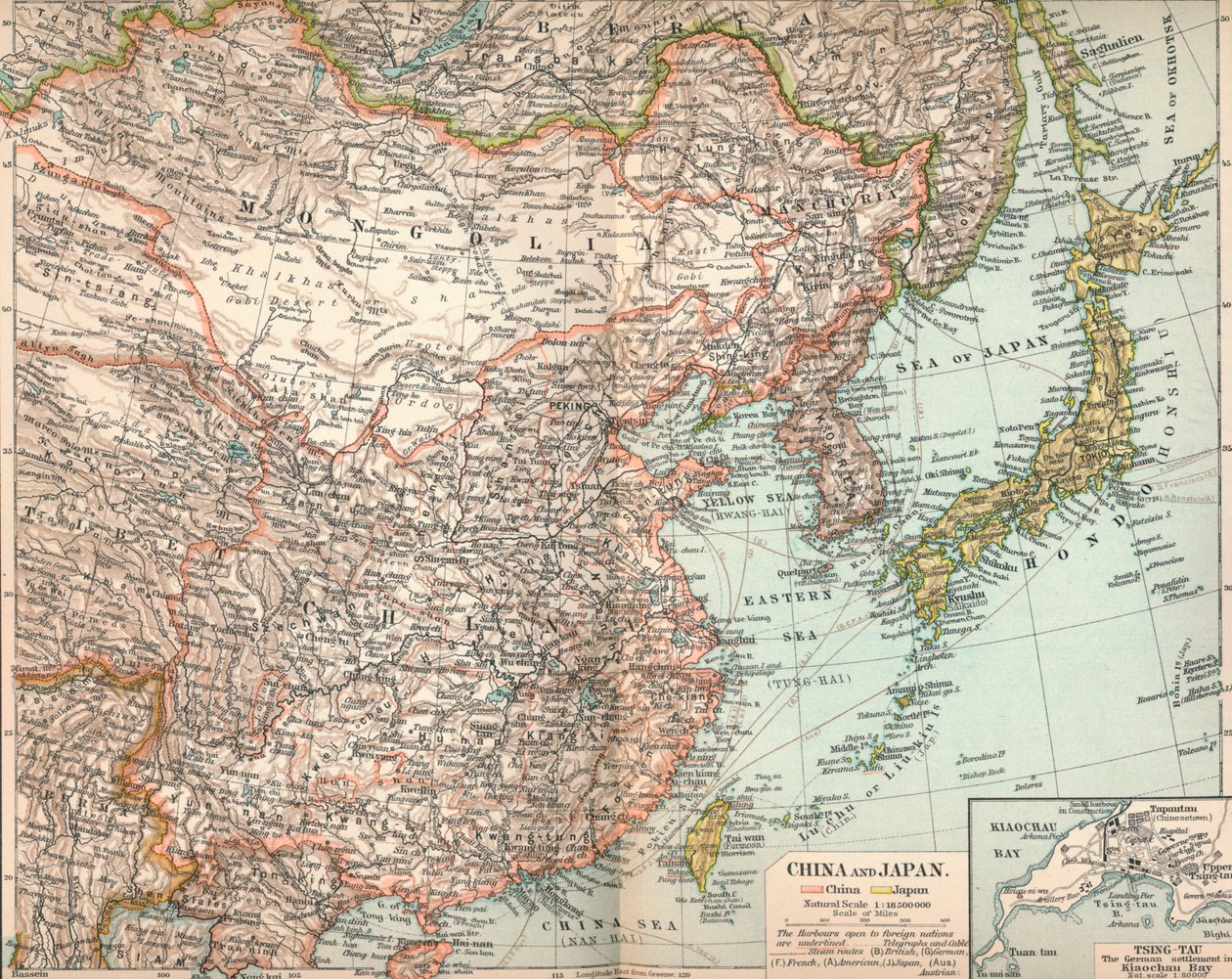 中国と日本、c1903、1904 作： 不明