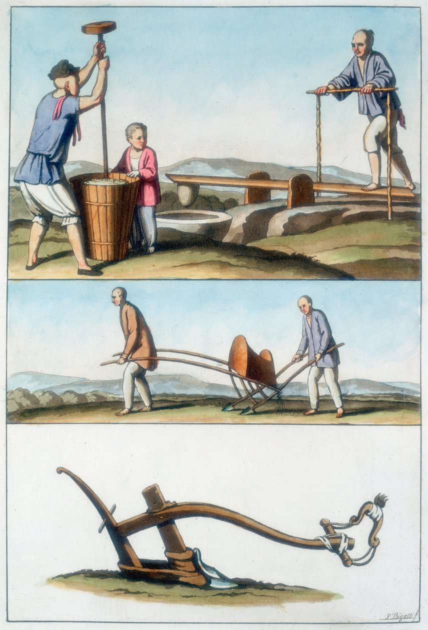 中国の農業、1825-1835 作： 不明