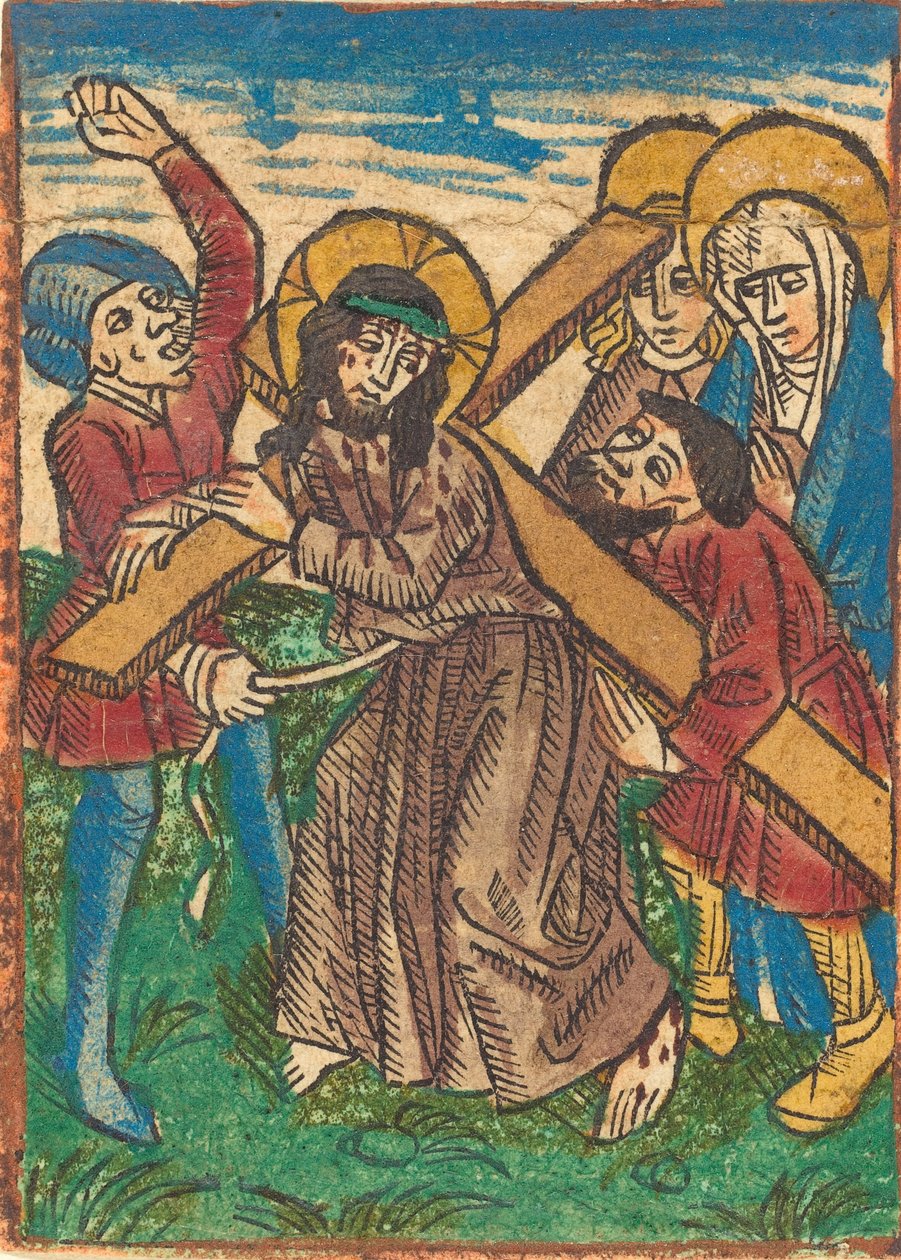 十字架を負うキリスト、c。 1490年。 作： 不明