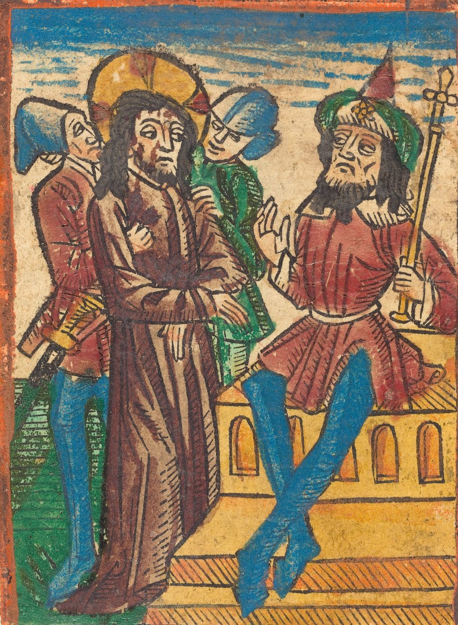 ピラトの前のキリスト、c。 1490年。 作： 不明