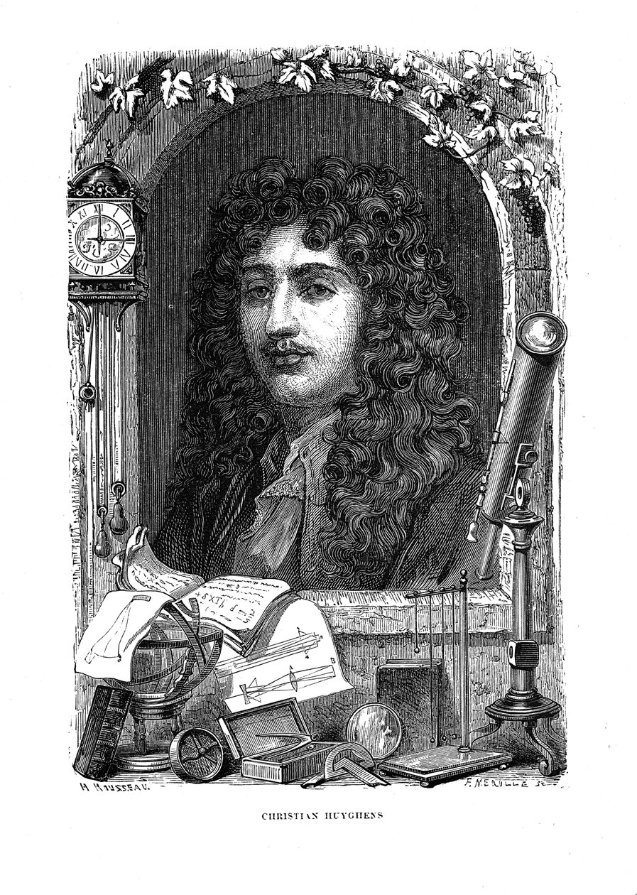 Christiaan Huygens 1629-1695、オランダの物理学者、数学者および天文学者、c1870 作： 不明