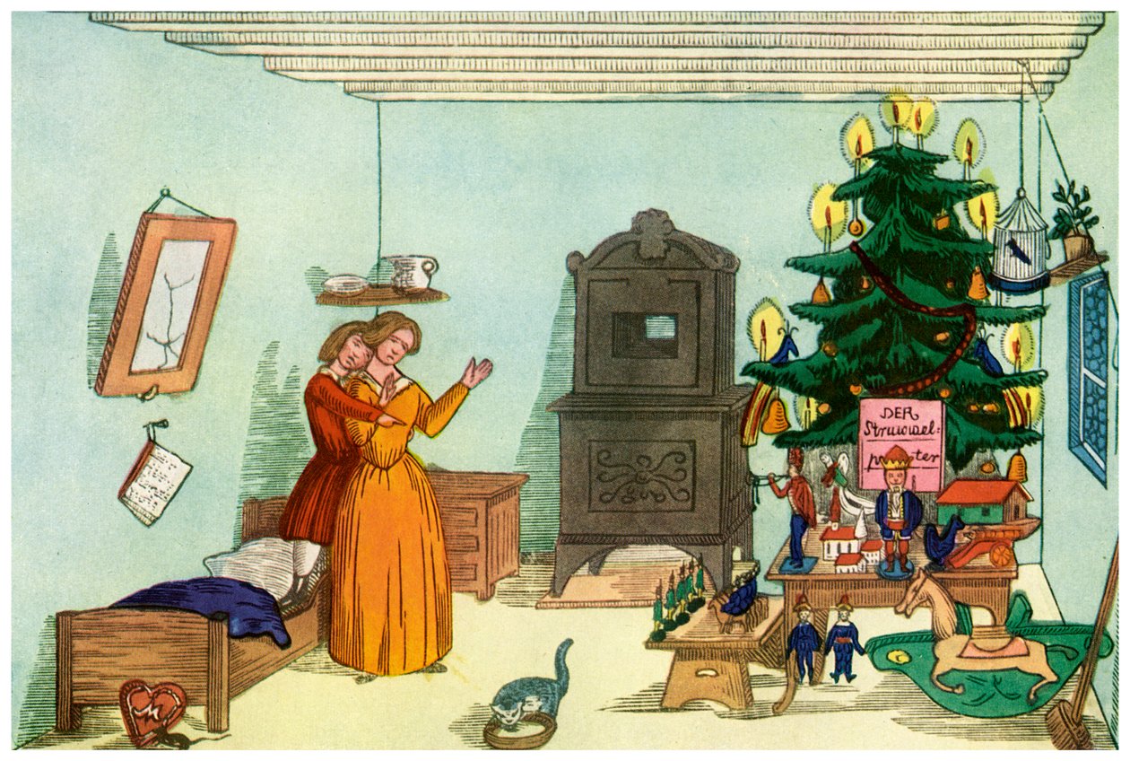 ハインリッヒホフマン作「くるみ割り人形」のクリスマスシーン、1853年1956年 作： 不明