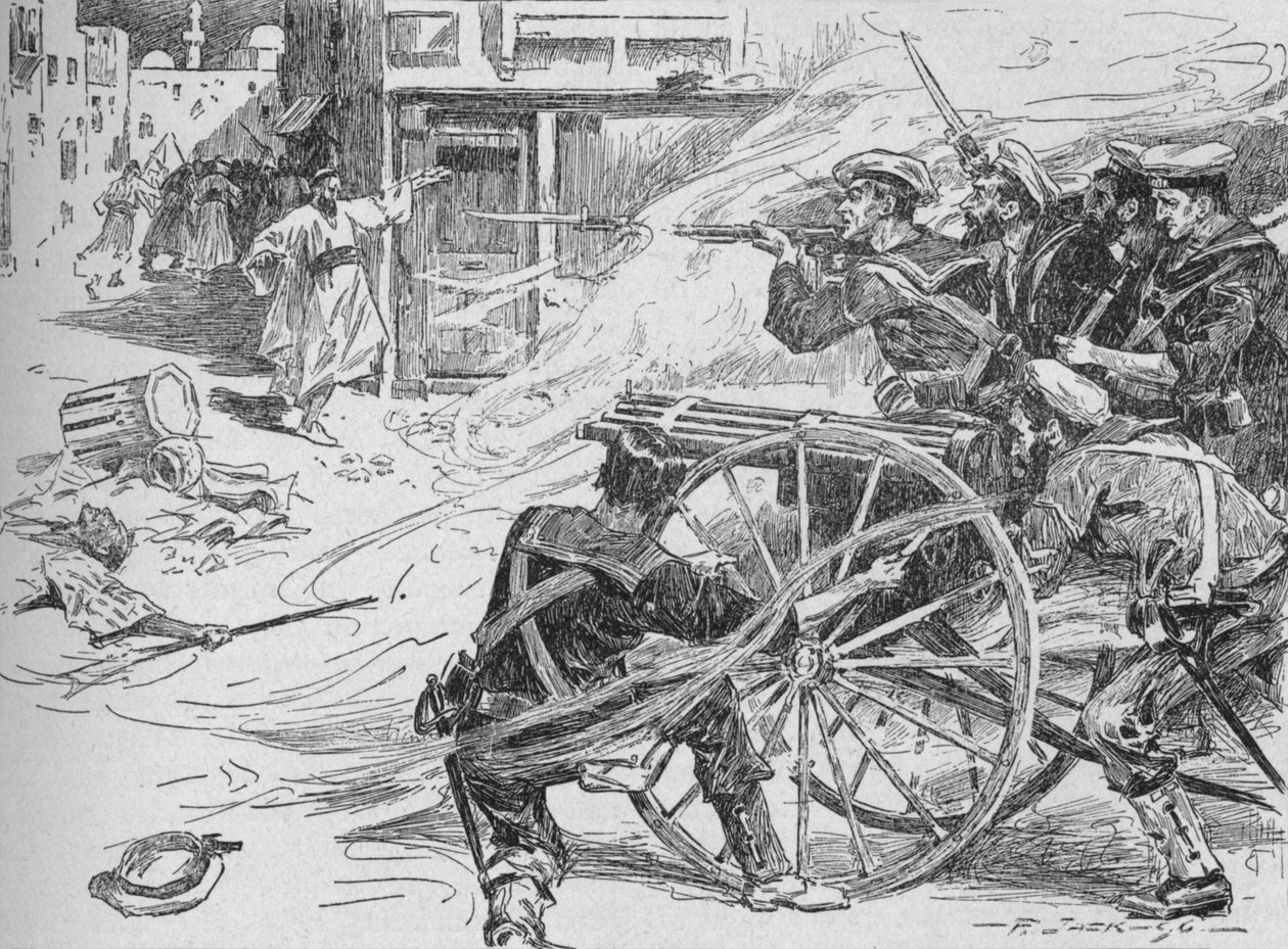 アレクサンドリアの街路をクリア、c1896、1902 作： 不明