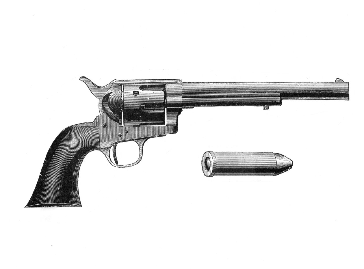 コルトフロンティアリボルバー、サミュエルコルト1814-62、c1890によって発明 作： 不明