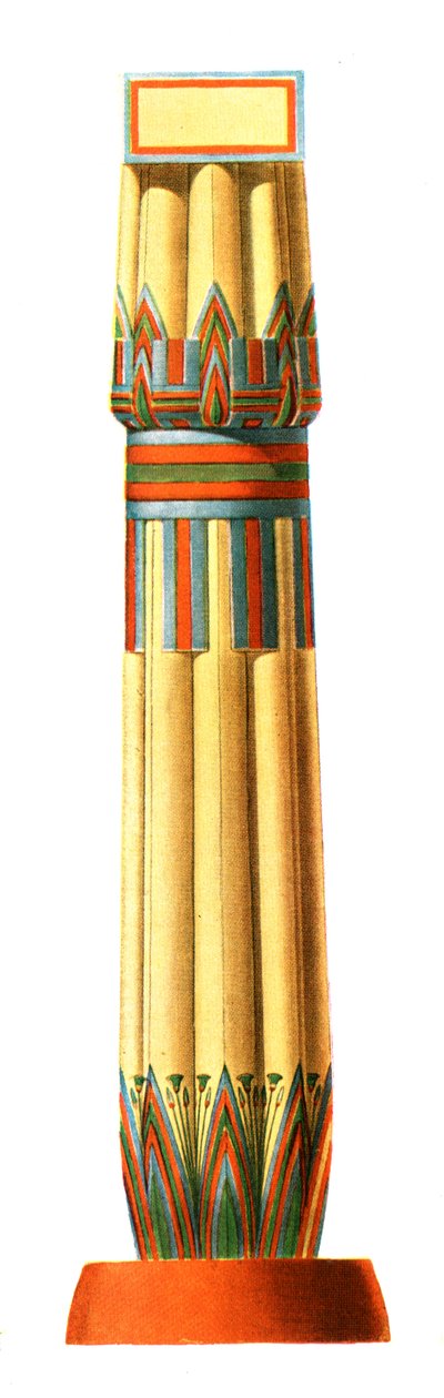エジプト、ルクソールの柱、1928年。 作： 不明