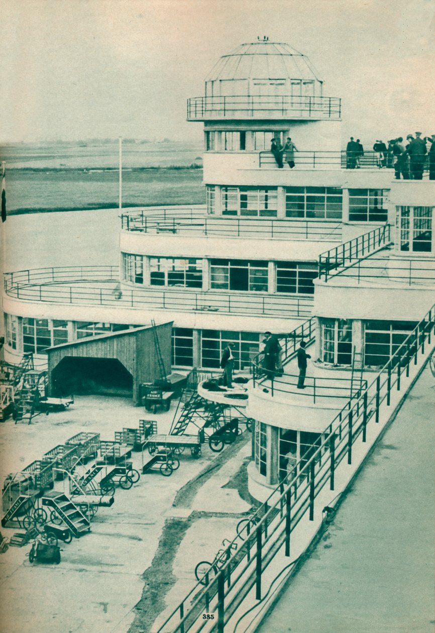 パリ、ルブルジェ空港の管制塔、c1936、c1937 作： 不明