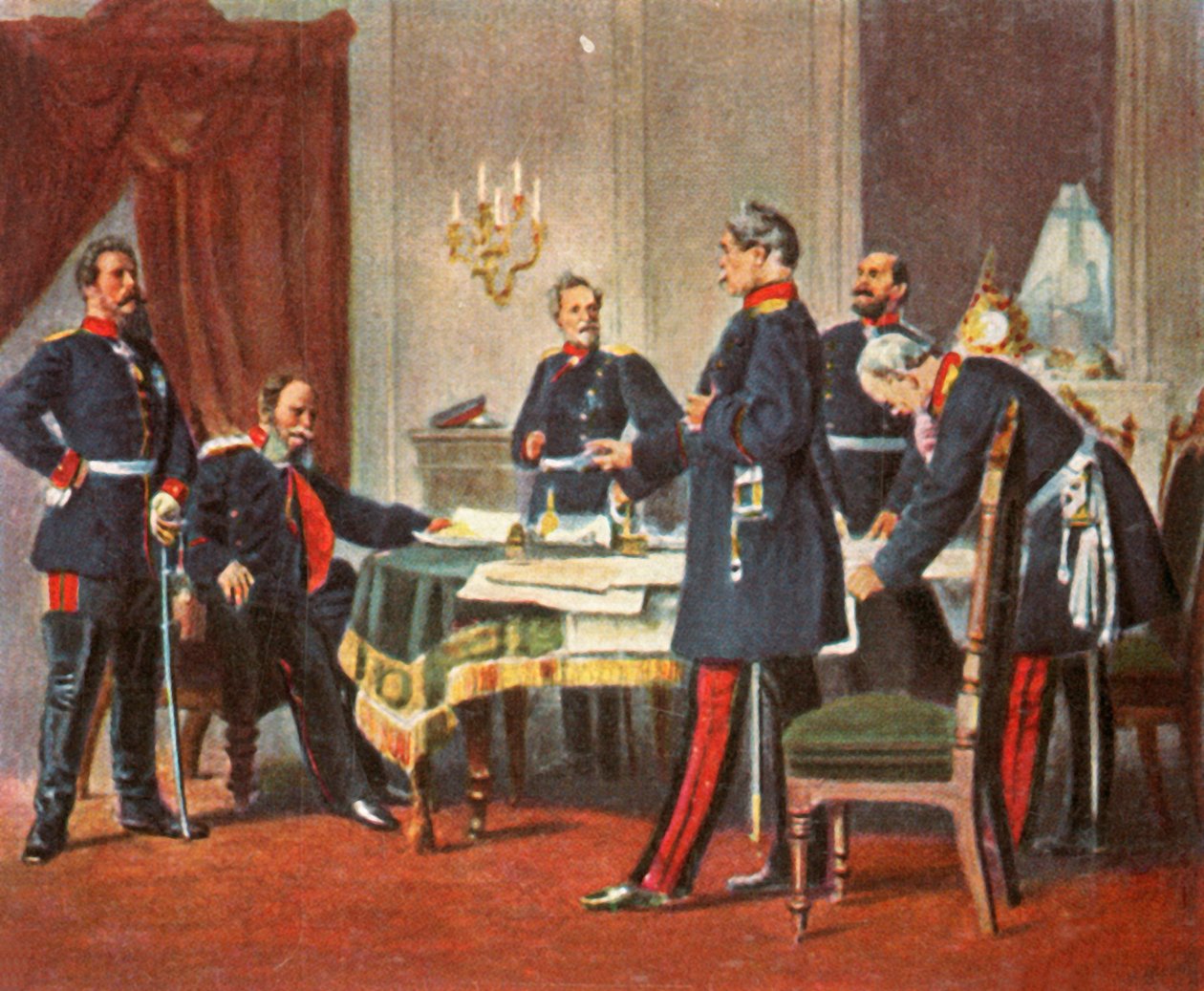 ベルサイユ戦争評議会、1870年、1936年。 作： 不明