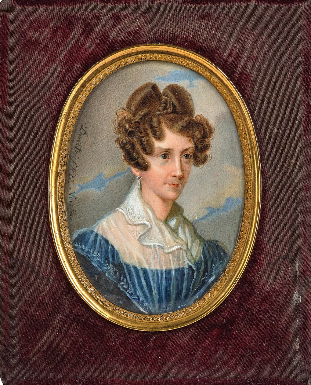Emilie Troubetzkoy 伯爵夫人、旧 Princess zu Sayn Wittgenstein 1801-1869、1828年。 作： 不明
