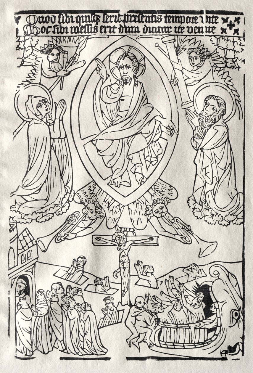 最後の審判c。 1430年。 作： 不明
