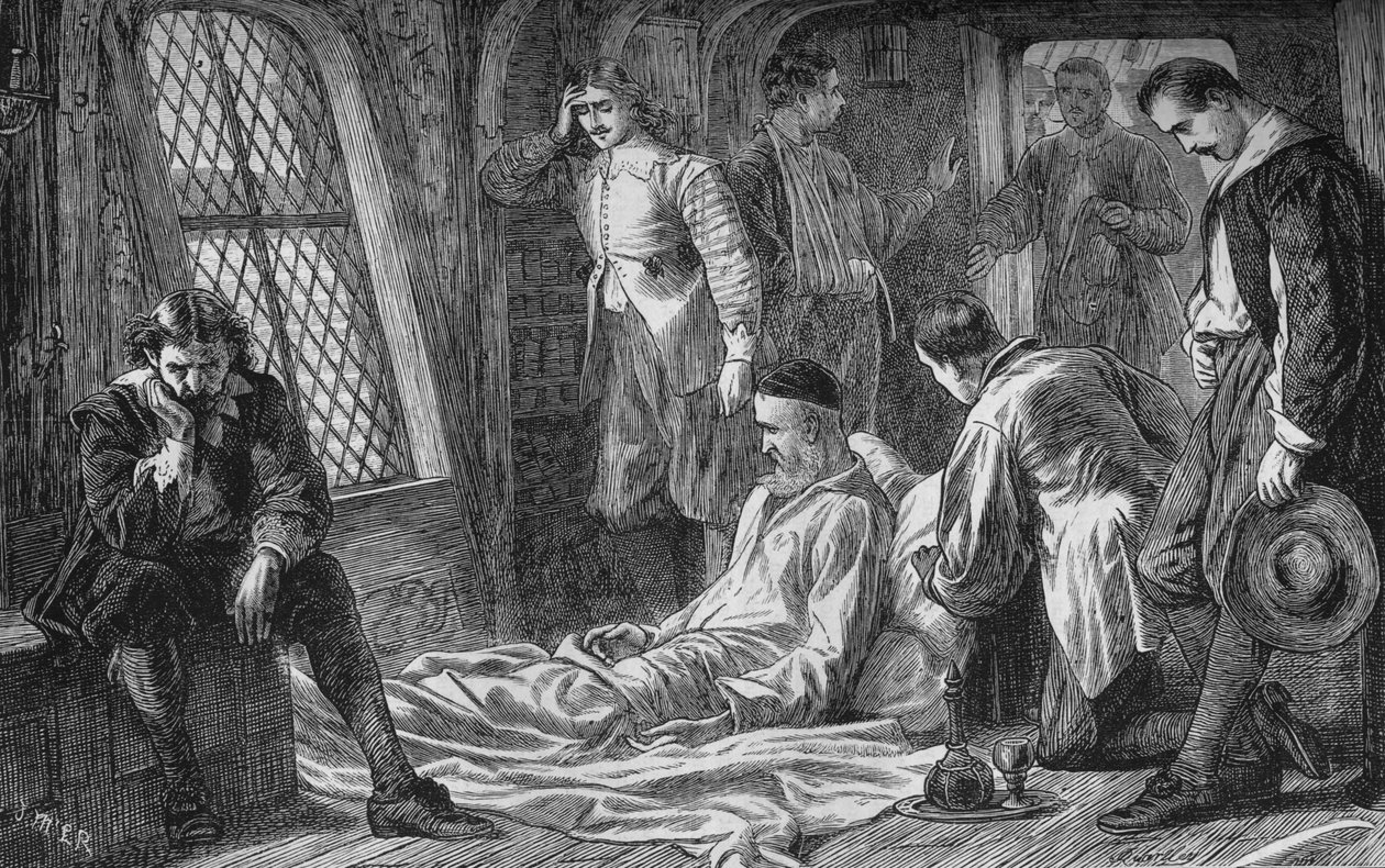 ブレイク提督の死、1657年8月7日、c1880 作： 不明