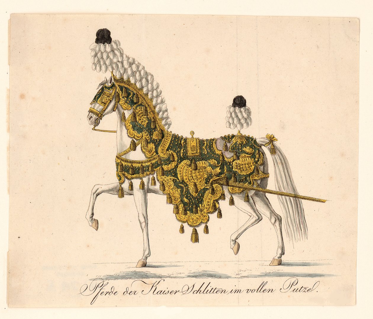 皇帝式馬車の装飾された馬の家具、1815 作： 不明
