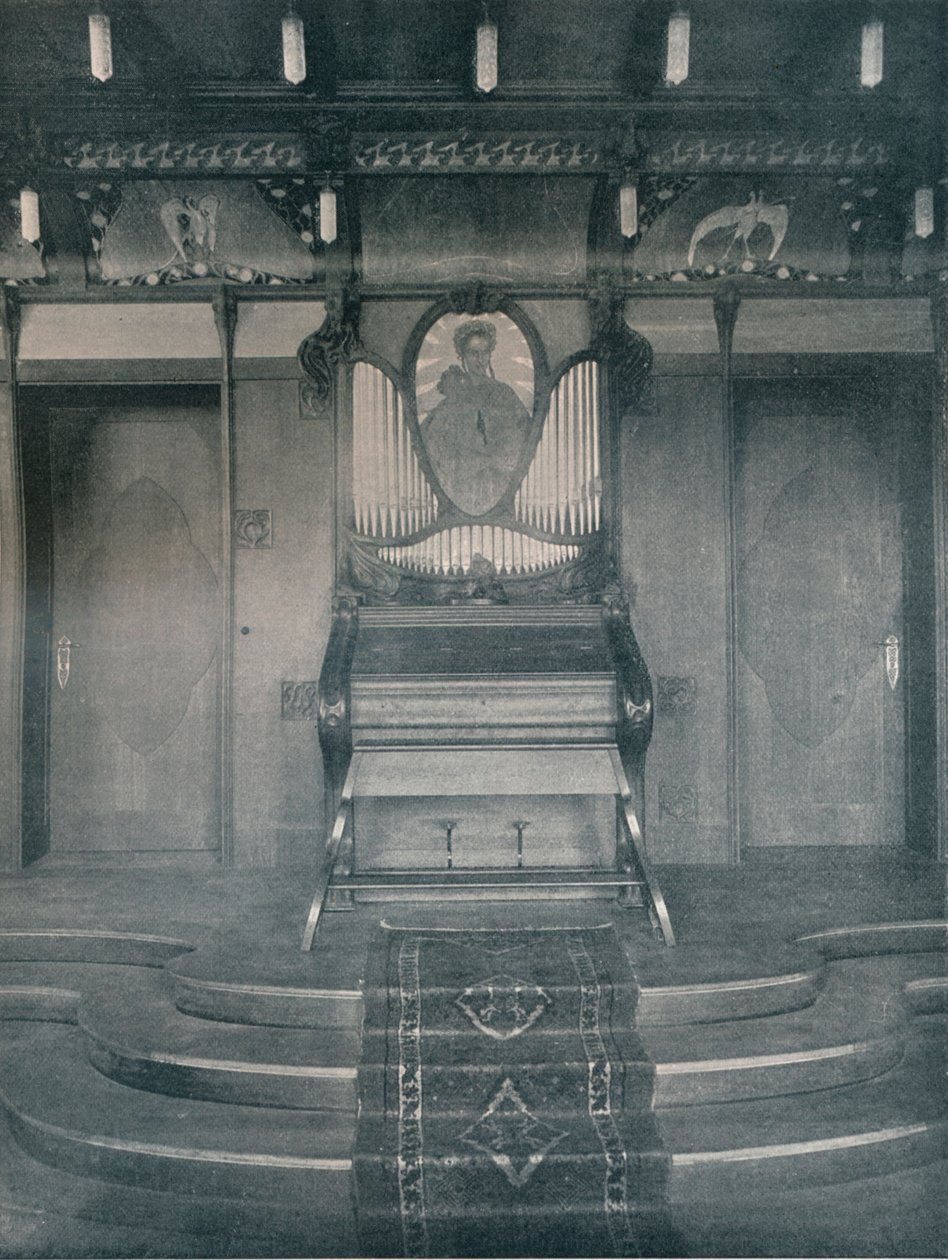 Fritz Erler、c1899による音楽室の装飾 作： 不明