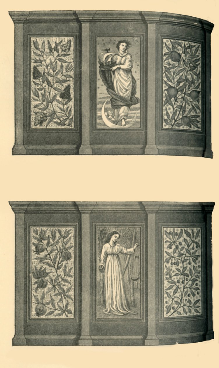 ウェストダイニングルームの装飾、サウスケンジントン博物館、c1865、1881年。 作： 不明