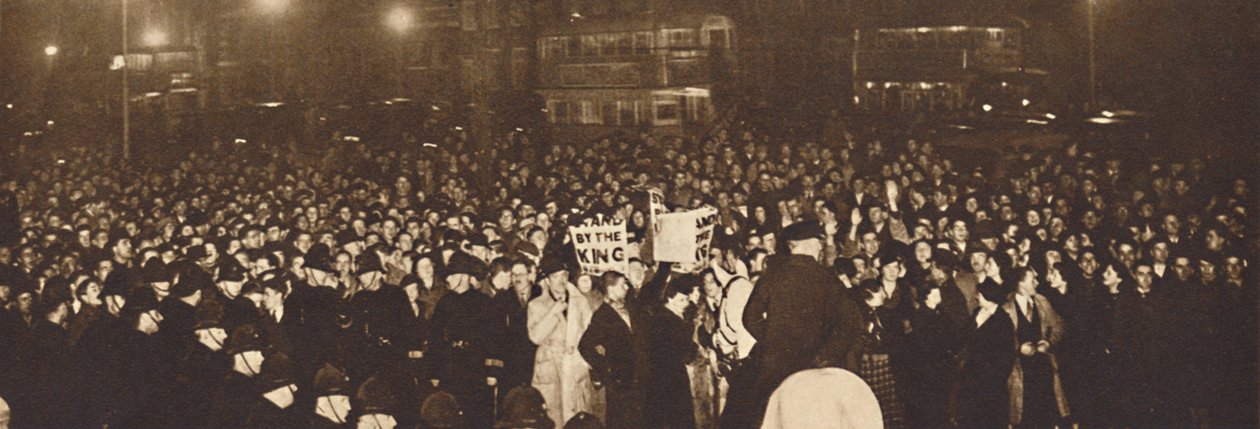 ホワイトホールでのデモ、1936年、1937年12月10日 作： 不明