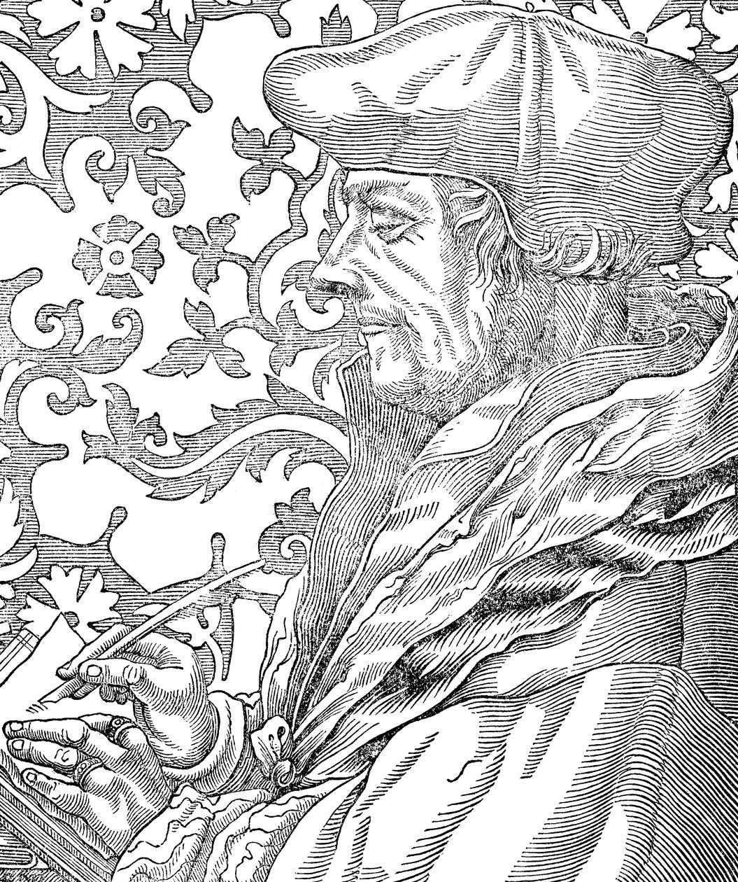 Desiderus Erasmus、15〜16世紀オランダの人文科学者、学者、19世紀 作： 不明