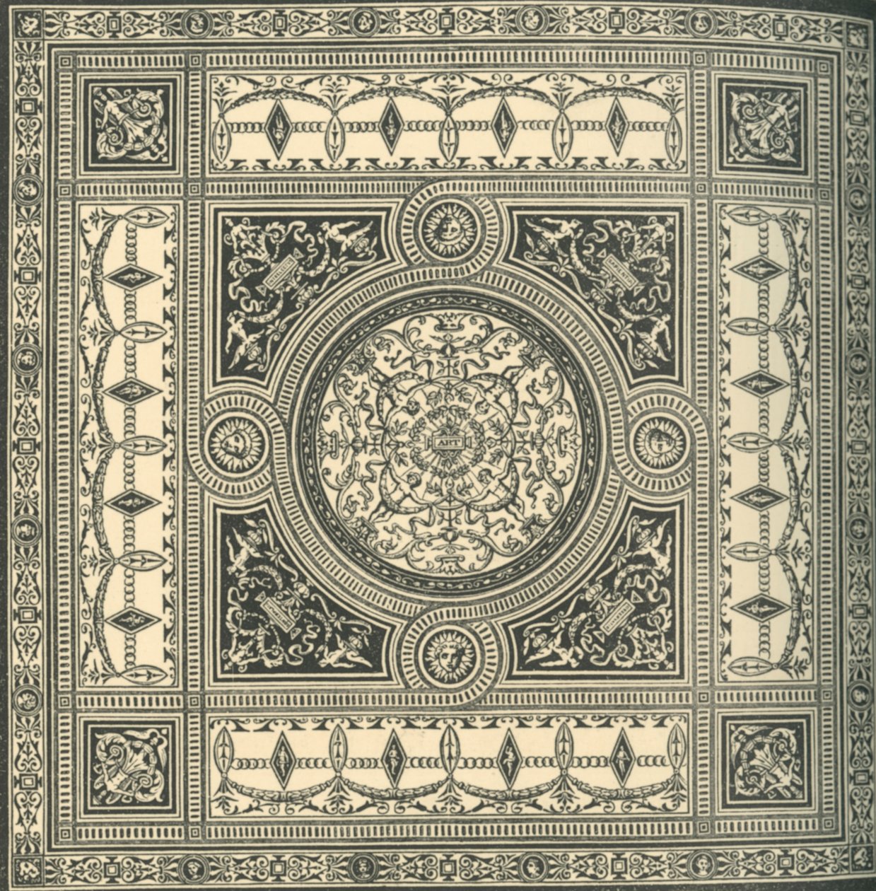 天井のデザイン、c1860s、1881年。 作： 不明