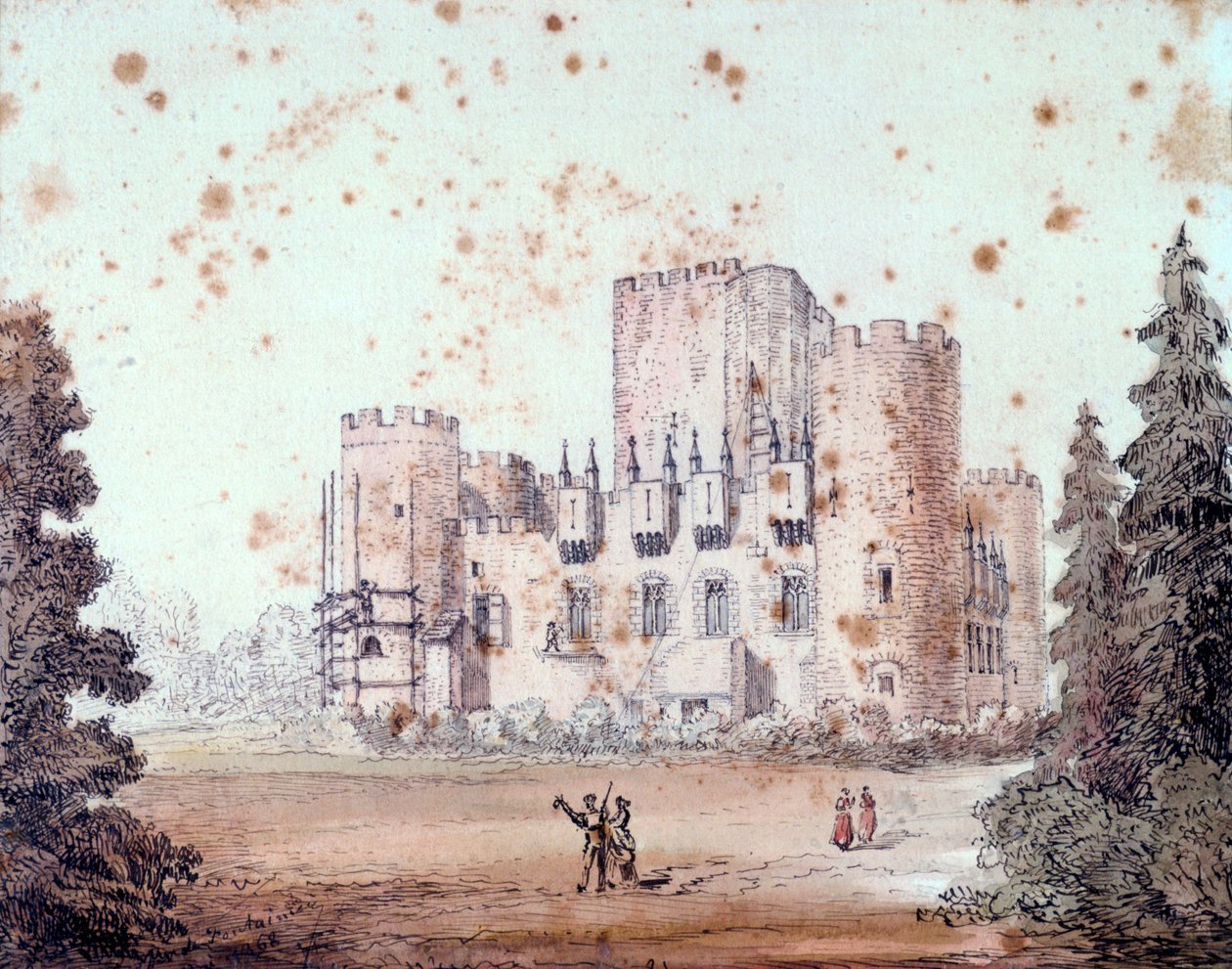 建物の外観のデザイン、1868 作： 不明