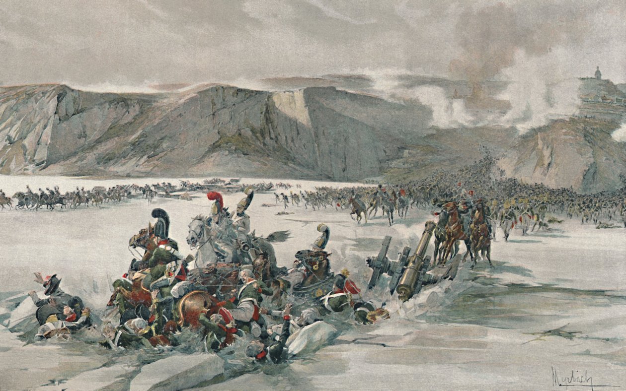 1805年、1896年、サッチャン湖でのロシア人撤退の破壊 作： 不明
