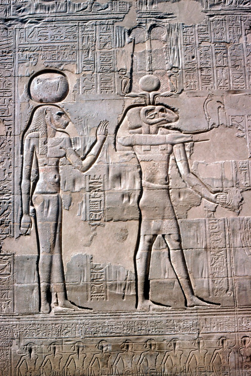 セクメトとクヌム、クヌム神殿、プトレマイオス朝およびローマ時代のレリーフの詳細 作： 不明