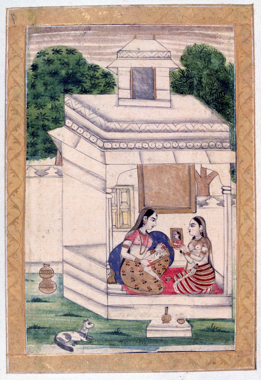 Dhanashri Ragini、Ragamala Album、School of Rajasthan、19世紀 作： 不明