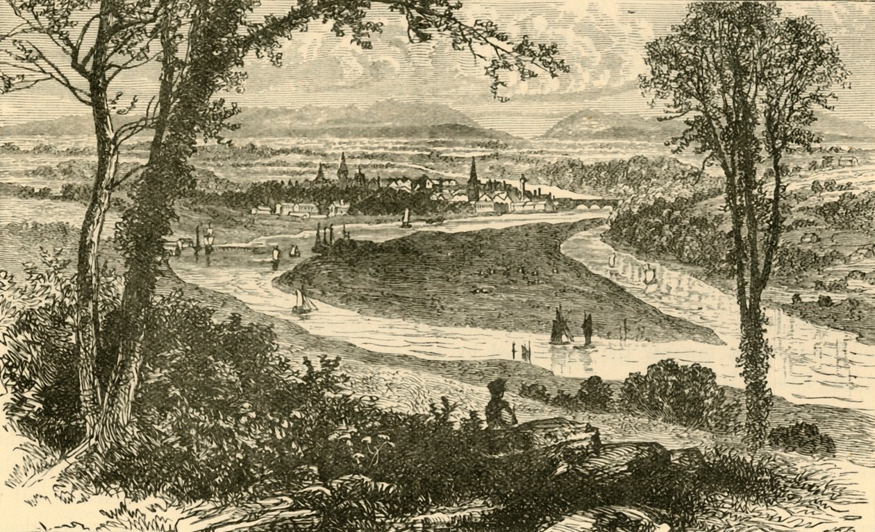 パースの遠景、1898年。 作： 不明
