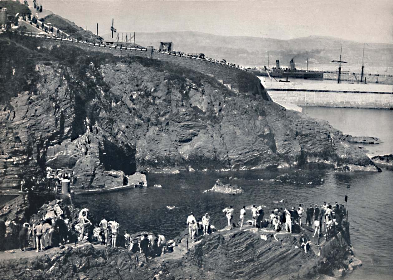 ダグラス-ポートスクリオンの水浴場、1895 作： 不明