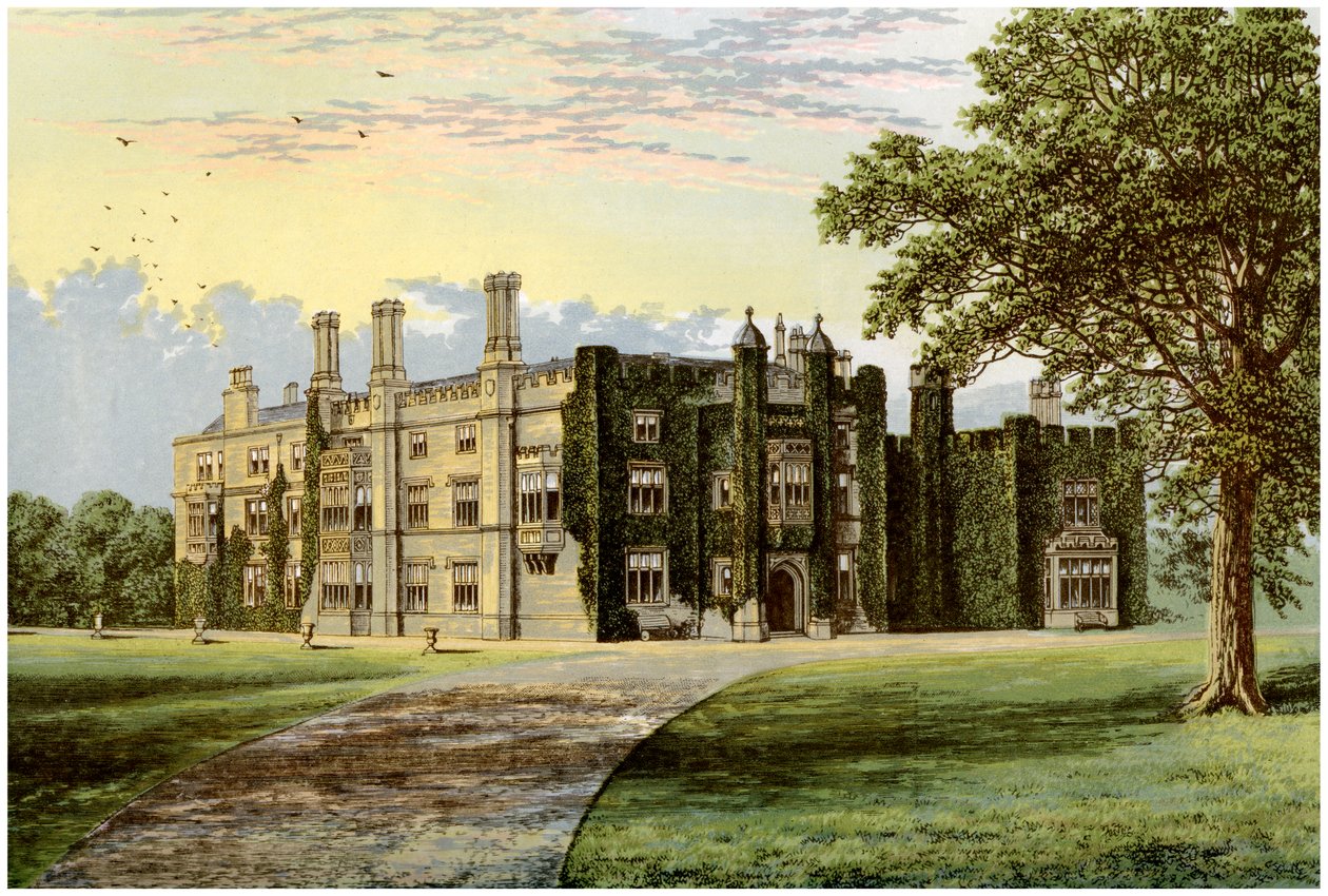 Drakelowe Hall、ダービーシャー、Baronet Gresleyの家、c1880 作： 不明