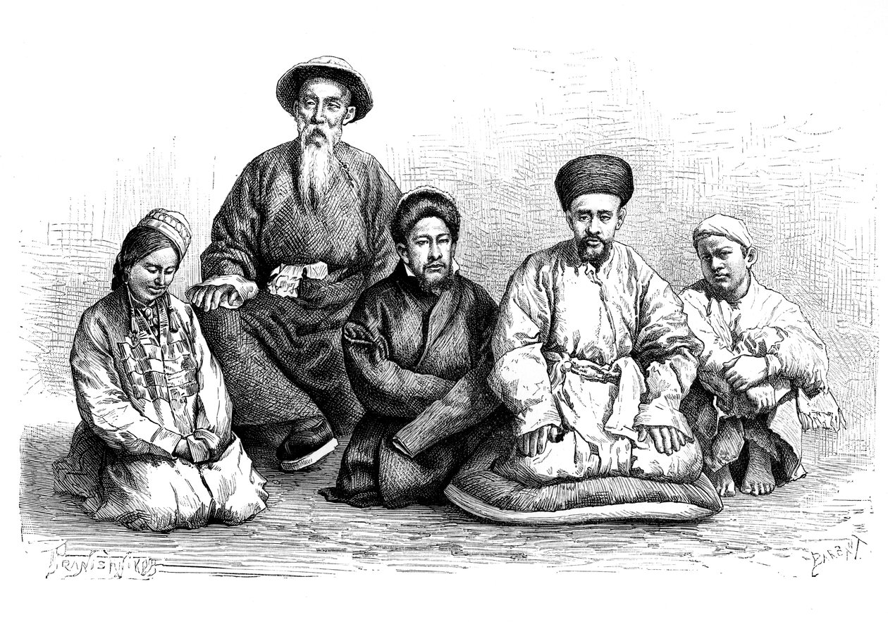 DungansとTaranchis、タイプと衣装、c1890 作： 不明