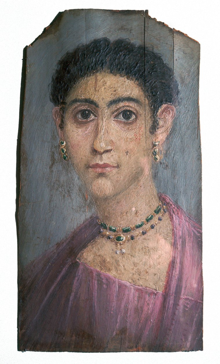 女性のエジプトのワックスの肖像画、2世紀 作： 不明