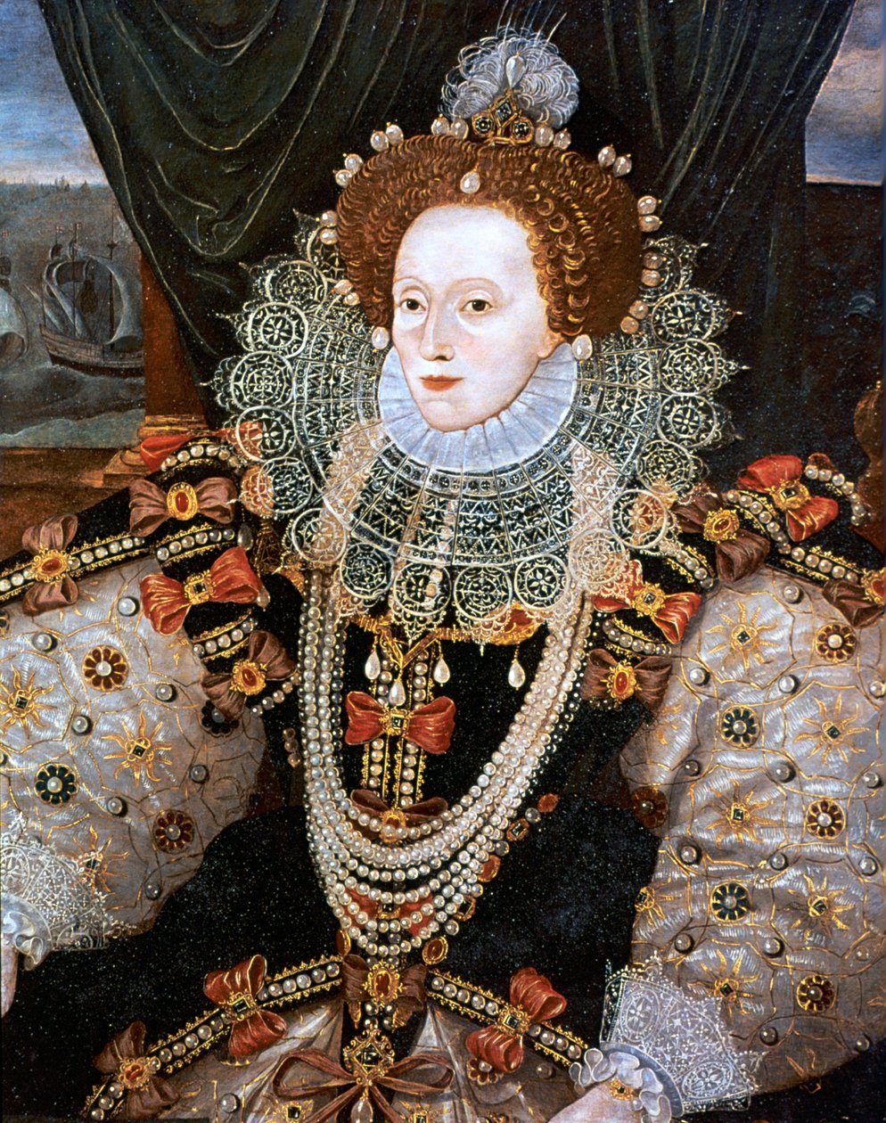 エリザベス1世、イングランドとアイルランドの女王、1588年頃 作： 不明