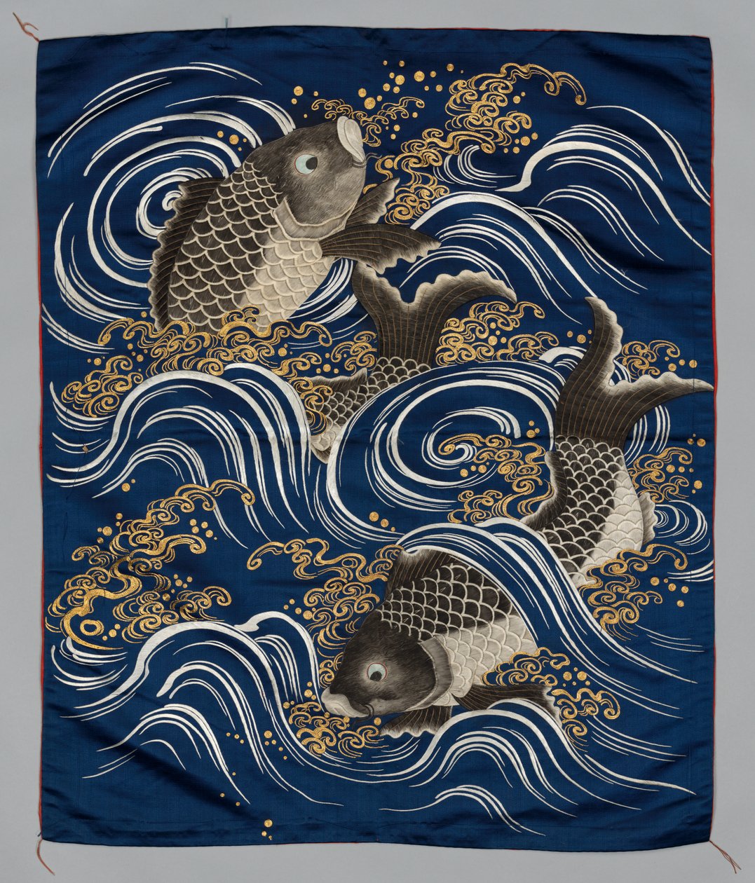 1800年代後半〜1900年代初頭に刺繍された福佐。 作： 不明