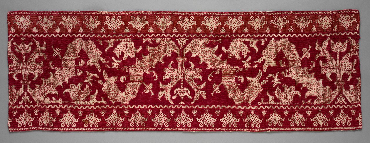 刺繍、1800年代。 作： 不明