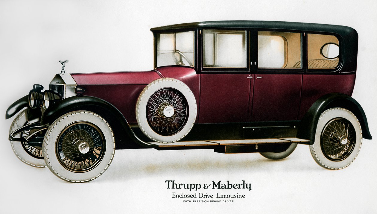 ドライバーの後ろにパーティションがある密閉型ドライブロールスロイスリムジン、c1910-1929 作： 不明