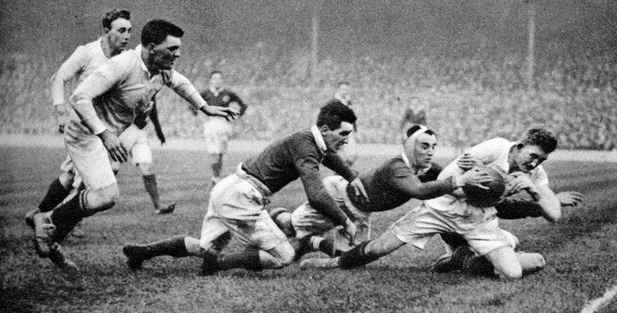 イングランド、スコットランド、トゥイッケナム、ロンドン、1926-1927に対してトライ 作： 不明