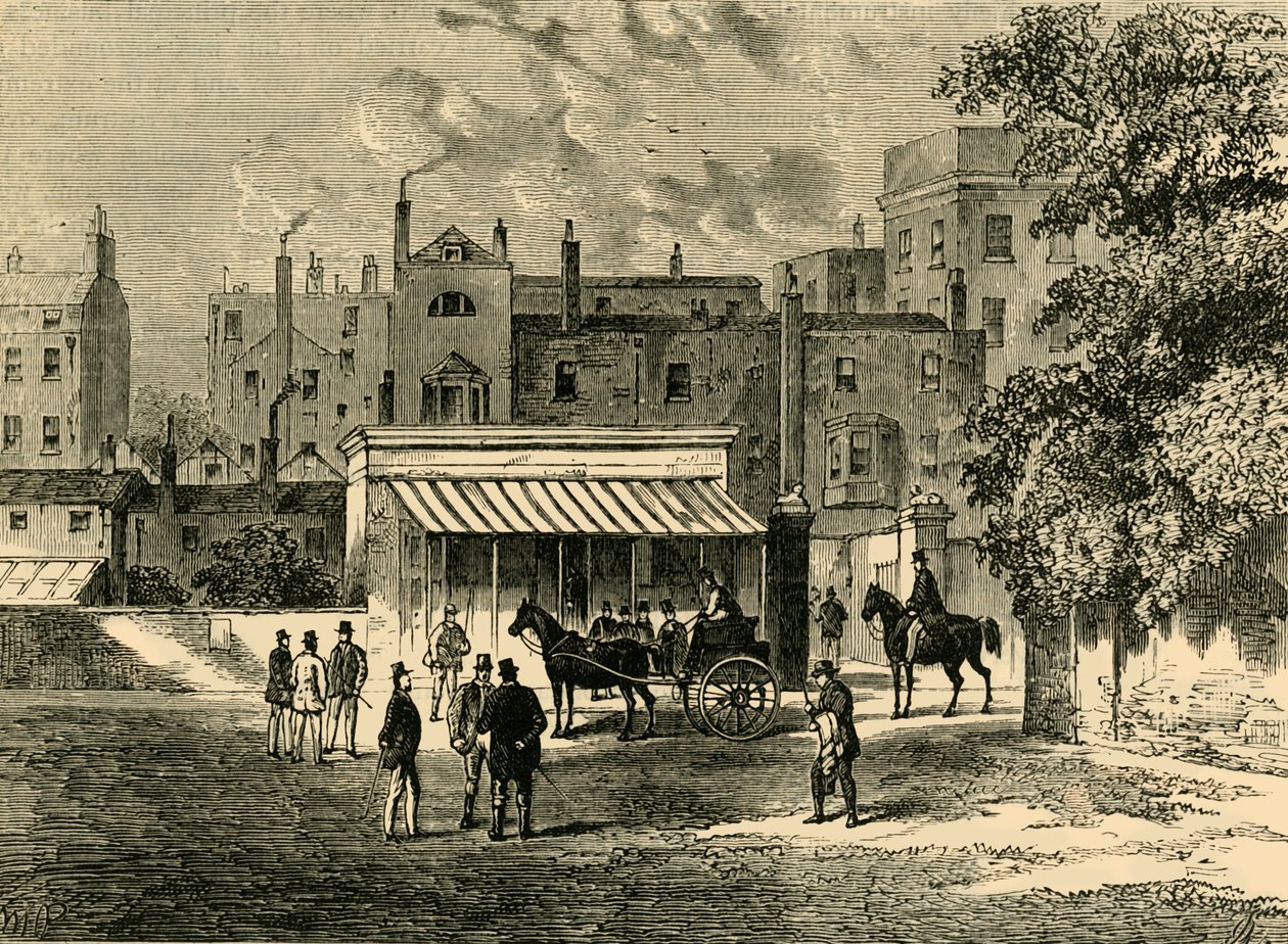 Old Tattersalls。、c1876への入り口。 作： 不明