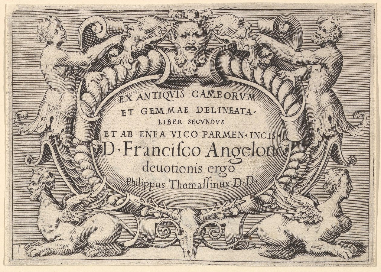 Enea Vicによる元の宝石とカメオ... Secunduset Delineata本、ca。 1599-1622。 作： 不明