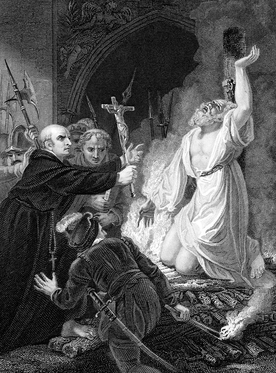 オックスフォードのカンタベリー大司教、トーマスクランマーの処刑、1556年、19世紀半ば 作： 不明
