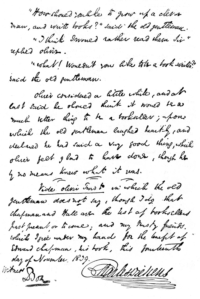 The Pickwick Papers、1839年、1912年のコピーの碑文の複製 作： 不明