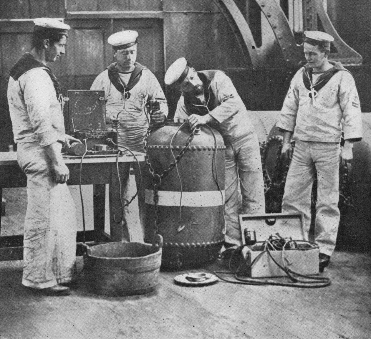 電気接点鉱山の設置、1914 作： 不明