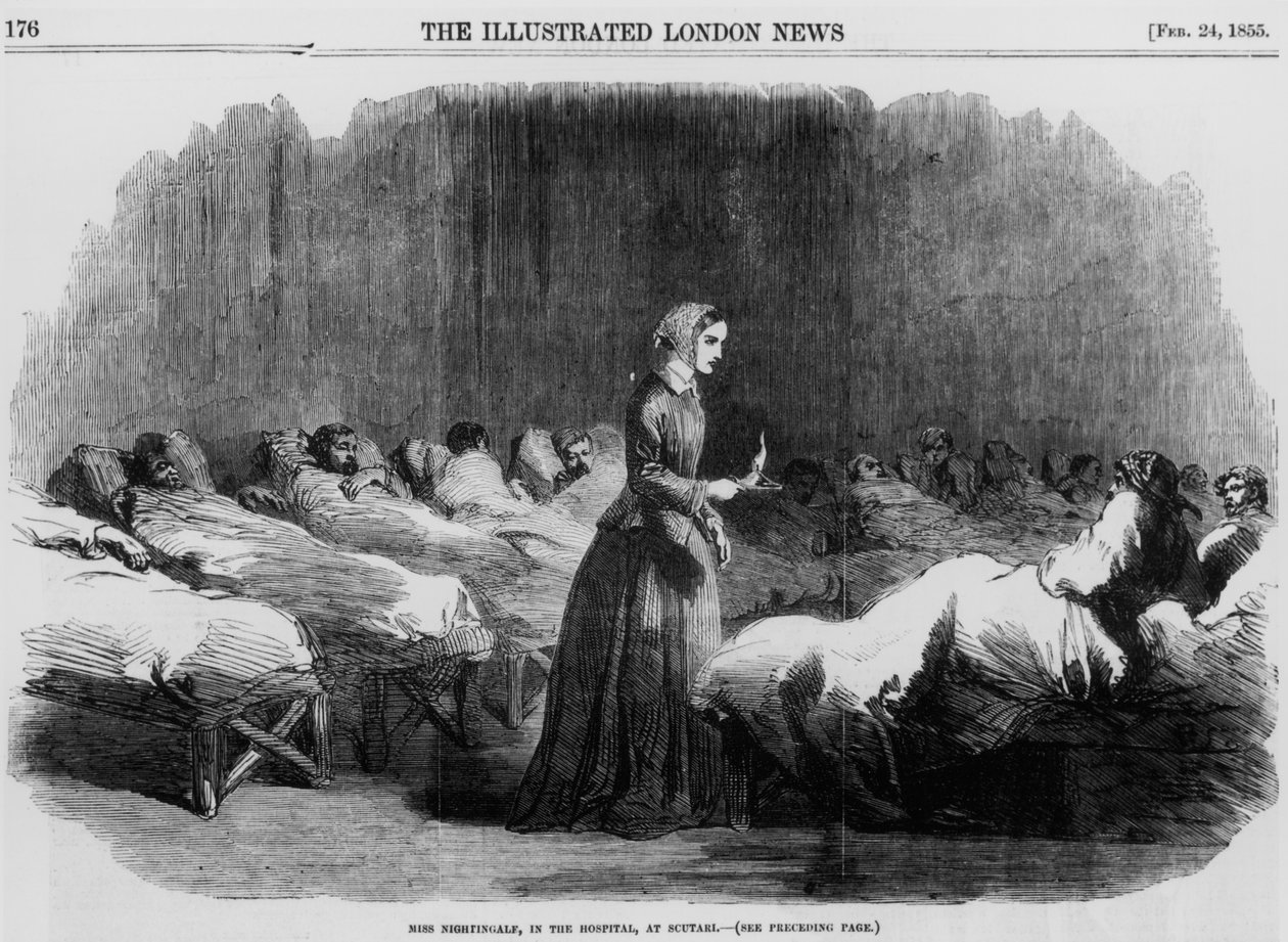 フローレンスナイチンゲール、英国の看護師および病院改革者、1855年