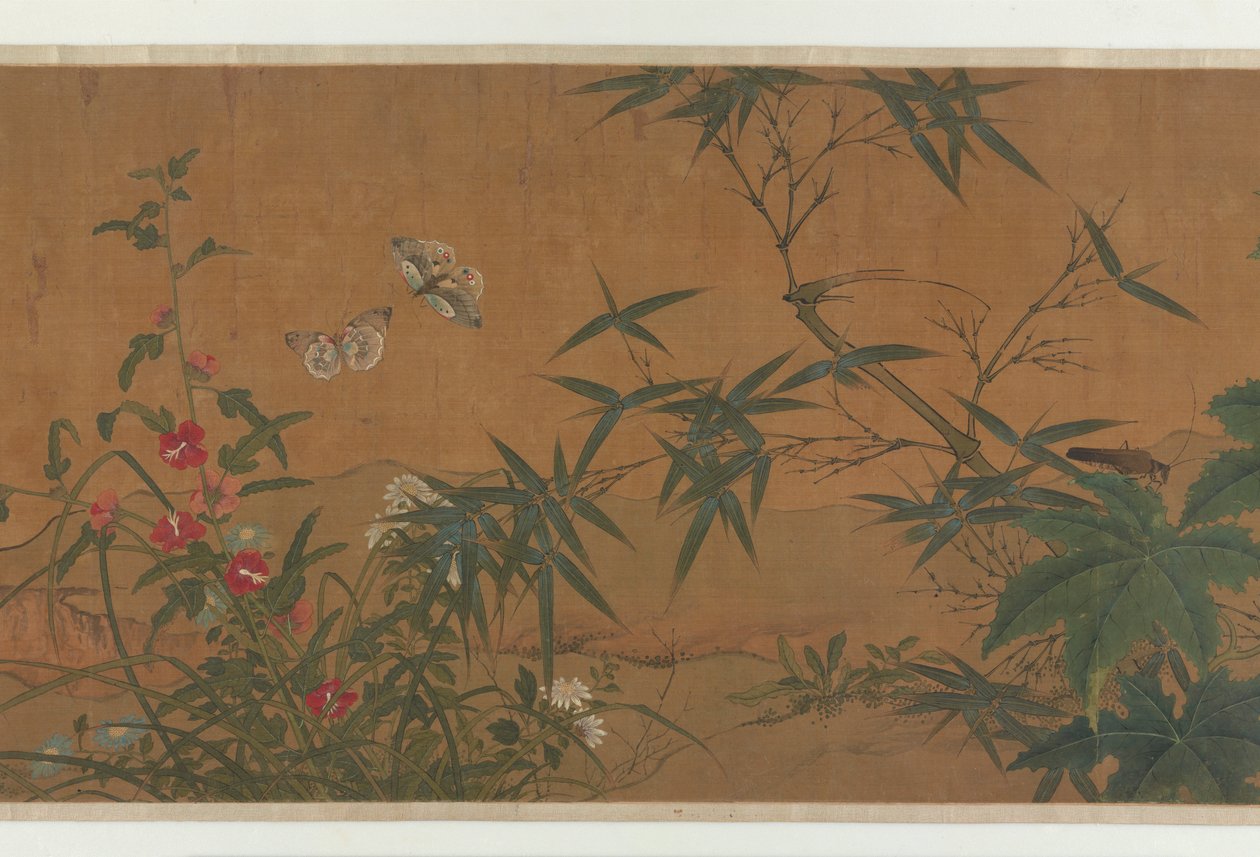 花、鳥、昆虫、15世紀。 作： 不明
