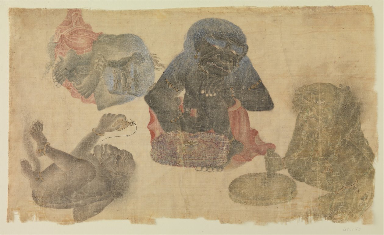 1470年から1500年にかけての4人の囚われの魔物。 作： 不明