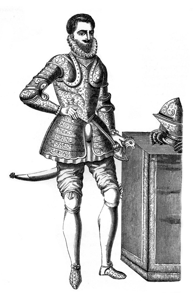 アンジュー公とアランソン公、フランソワ、16世紀、ダマスチェン装甲