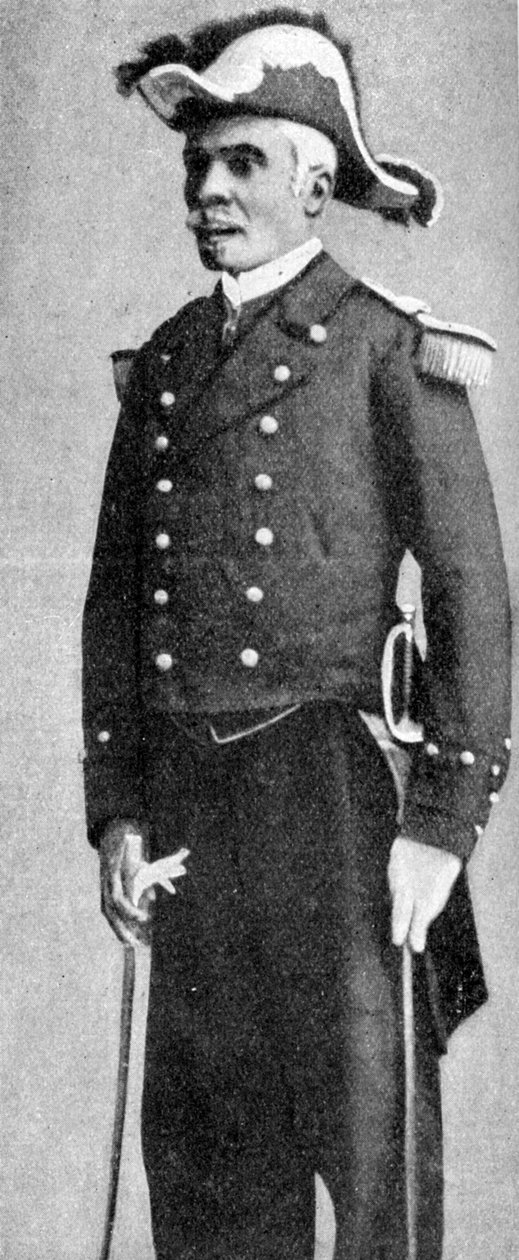 提督に扮したハイチ大統領、フランソワC.アントワーヌサイモン（1922年） 作： 不明