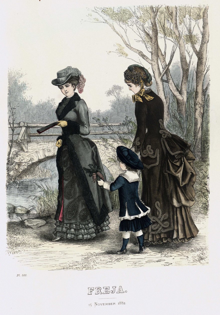 Freja-イラスト入り北欧ファッション誌1882年、イラストNo.21 作： 不明
