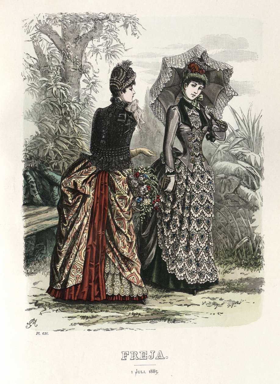 Freja-イラスト入り北欧ファッション誌1885年、イラストNo.13 作： 不明