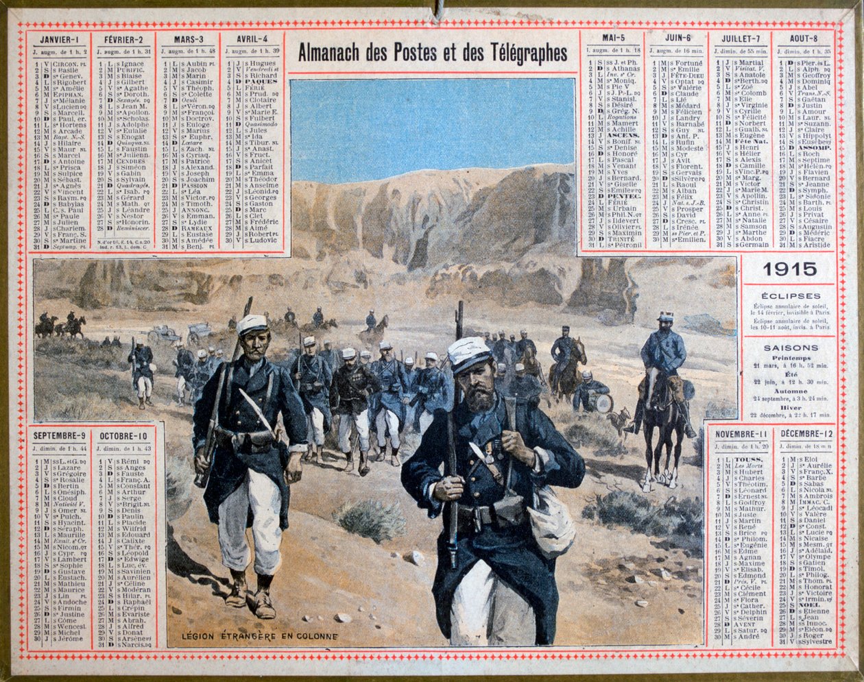 フランス外人部隊、1915 作： 不明